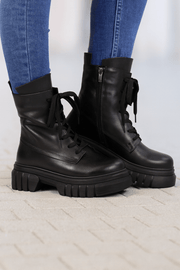 Bocanci Casual Dama din Piele Negre - FAWEGhete damaBigiottos Shoes