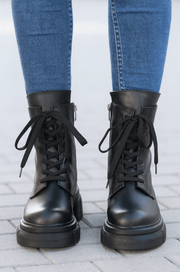 Bocanci Casual Dama din Piele Negre - FAWEGhete damaBigiottos Shoes