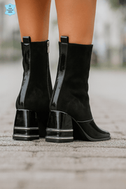 Botine Elegante Dama din Piele Negre - YZZYGhete damaBigiottos Shoes