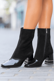 Botine Elegante Dama din Piele Negre - YZZYGhete damaBigiottos Shoes