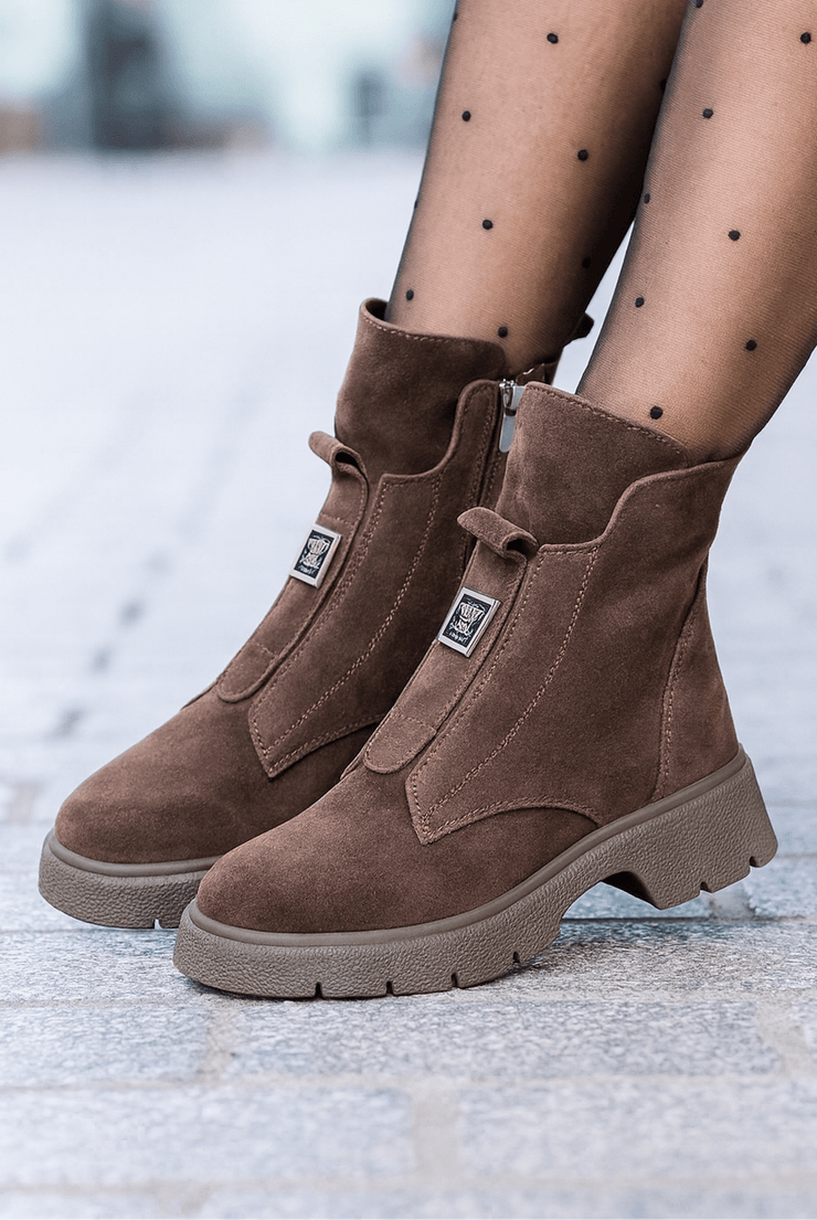 Gheata Casual Dama din Piele Intoarsa cu Accesoriu - VEAGhete damaBigiottos Shoes