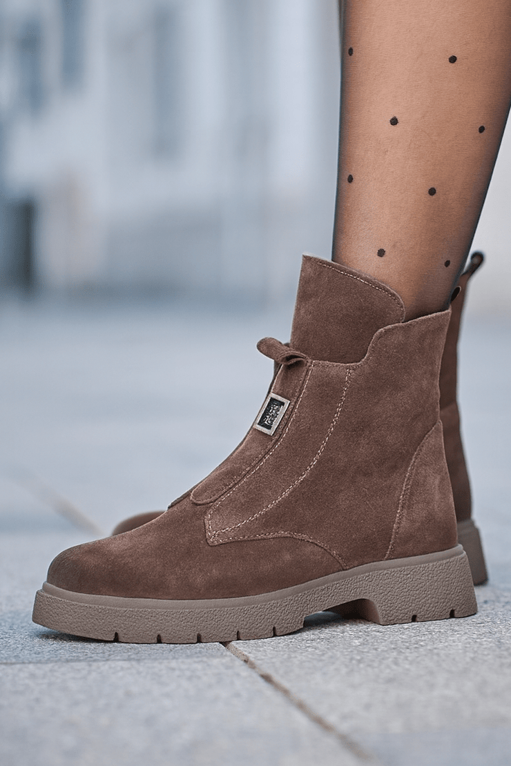 Gheata Casual Dama din Piele Intoarsa cu Accesoriu - VEAGhete damaBigiottos Shoes