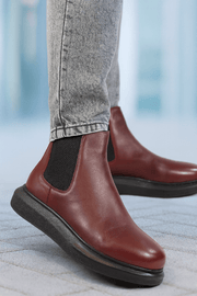 Ghete Casual Barbati din Piele Bordo - VENTROGhete barbatiBigiottos Shoes