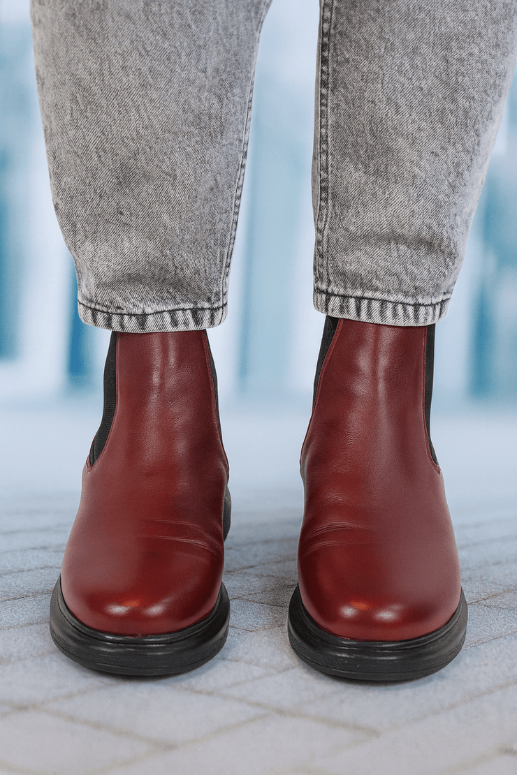 Ghete Casual Barbati din Piele Bordo - VENTROGhete barbatiBigiottos Shoes