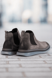 Ghete Casual Barbati din Piele Intoarsa Gri - ZENOGhete barbatiBigiottos Shoes