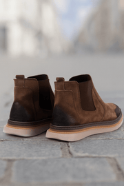 Ghete Casual Barbati din Piele Intoarsa Maro - ZANOGhete barbatiBigiottos Shoes