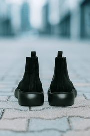 Ghete Casual Barbati din piele Intoarsa Negre - KIRKGhete barbatiBigiottos Shoes