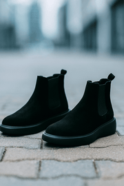 Ghete Casual Barbati din piele Intoarsa Negre - KIRKGhete barbatiBigiottos Shoes