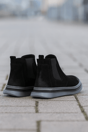 Ghete Casual Barbati din Piele Intoarsa Negre - ZINOGhete barbatiBigiottos Shoes