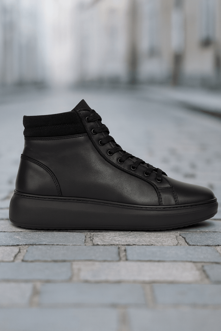 Ghete Casual Barbati din Piele Negre - BENIGhete BarbatiBigiottos Shoes