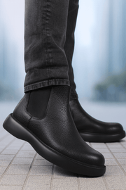 Ghete Casual Barbati din Piele Negre - KIRLGhete barbatiBigiottos Shoes