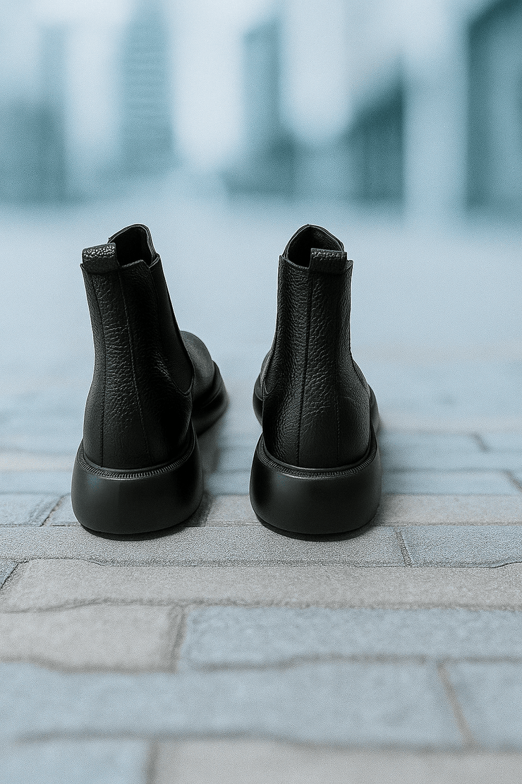 Ghete Casual Barbati din Piele Negre - KIRLGhete barbatiBigiottos Shoes