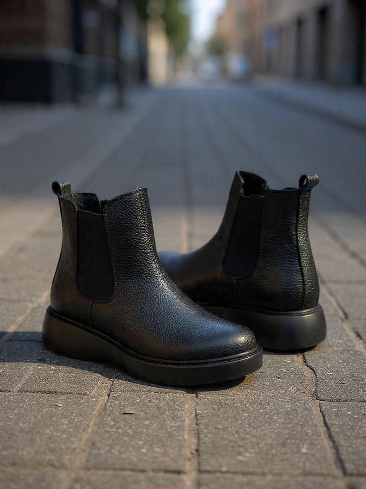 Ghete Casual Barbati din Piele Negre - KIRLGhete barbatiBigiottos Shoes