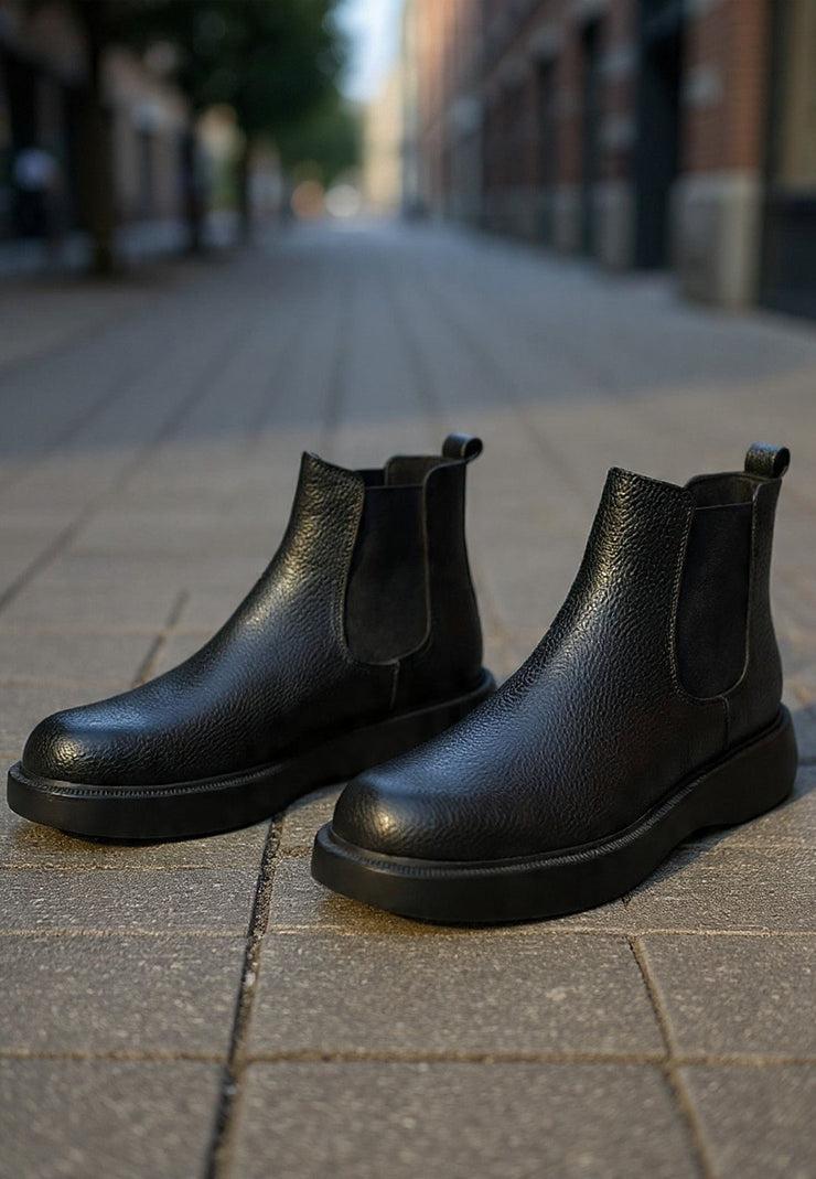 Ghete Casual Barbati din Piele Negre - KIRLGhete barbatiBigiottos Shoes