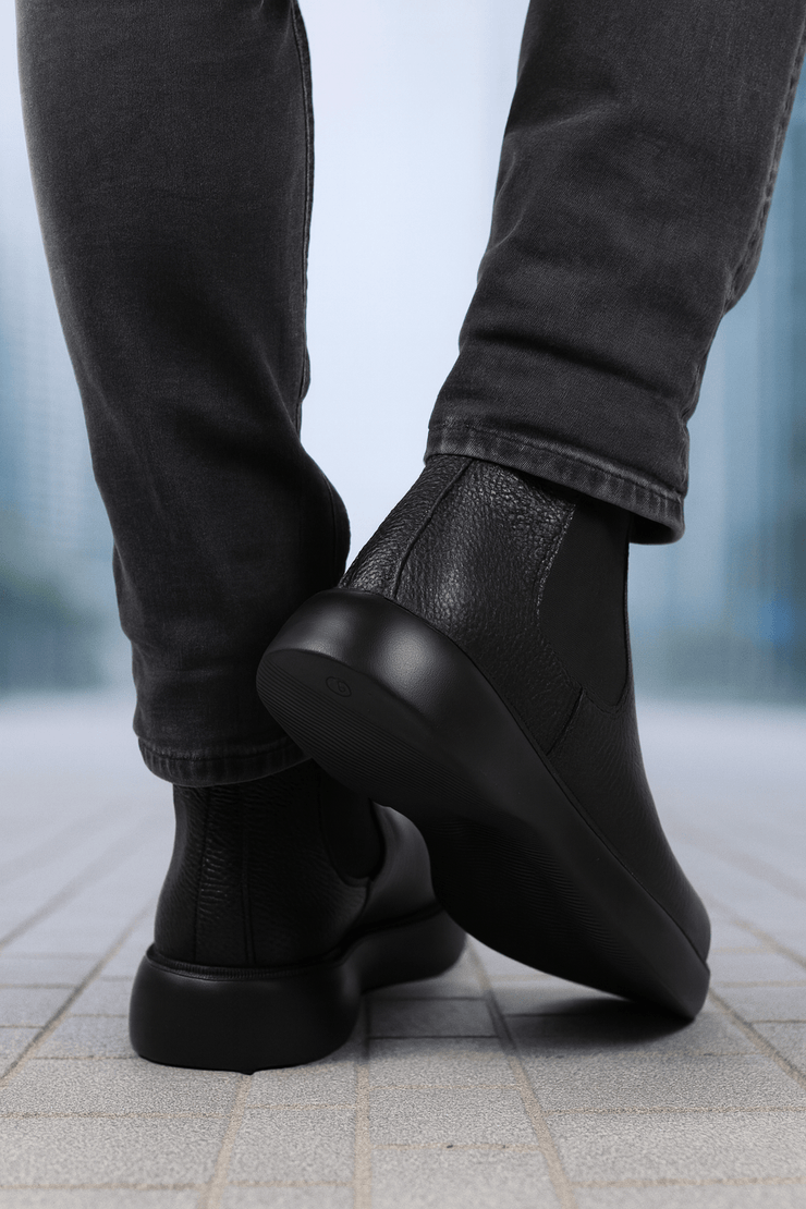 Ghete Casual Barbati din Piele Negre - KIRLGhete barbatiBigiottos Shoes