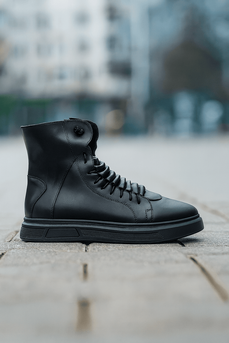 Ghete Casual Barbati din Piele Negre - PRITOGhete barbatiBigiottos Shoes
