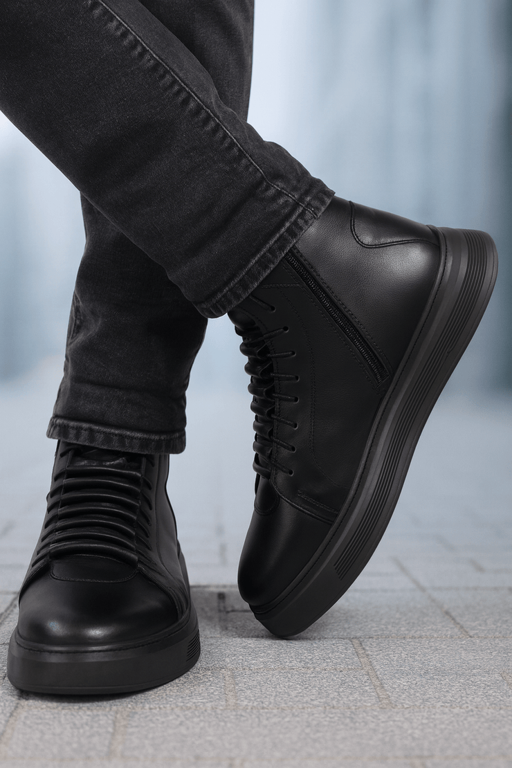 Ghete Casual Barbati din Piele Negre - PRITOGhete barbatiBigiottos Shoes