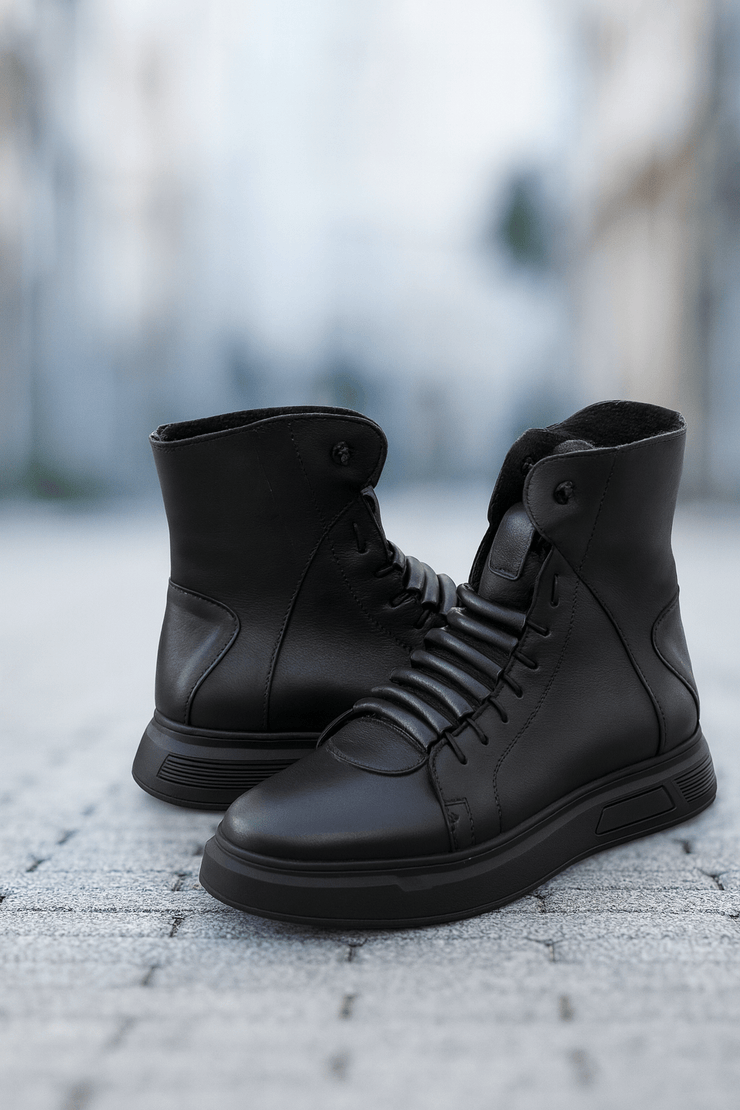 Ghete Casual Barbati din Piele Negre - PRITOGhete barbatiBigiottos Shoes
