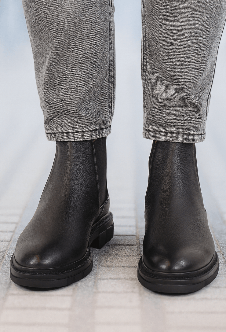 Ghete Casual Barbati din Piele Negru - VENTOGhete BarbatiBigiottos Shoes