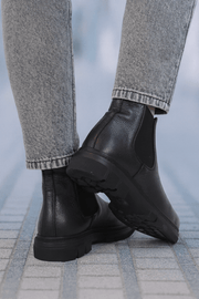 Ghete Casual Barbati din Piele Negru - VENTOGhete BarbatiBigiottos Shoes