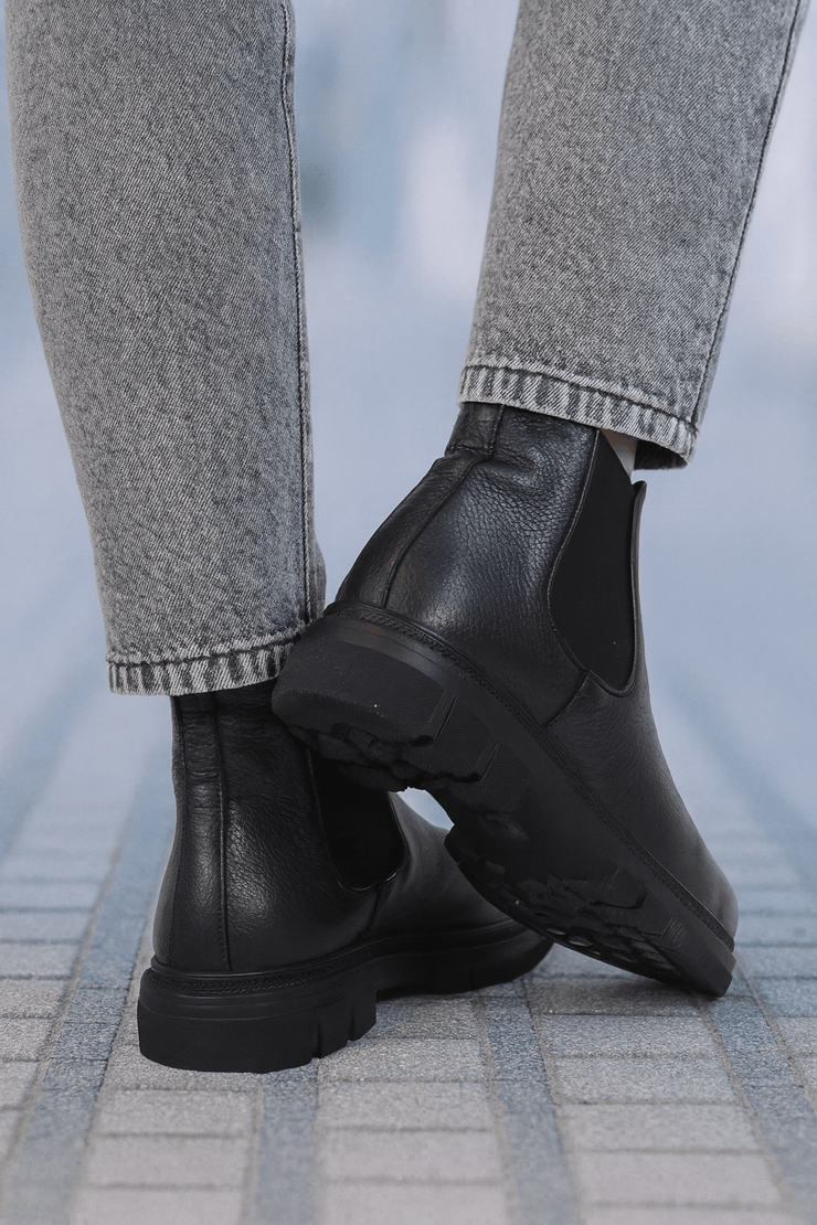 Ghete Casual Barbati din Piele Negru - VENTOGhete BarbatiBigiottos Shoes