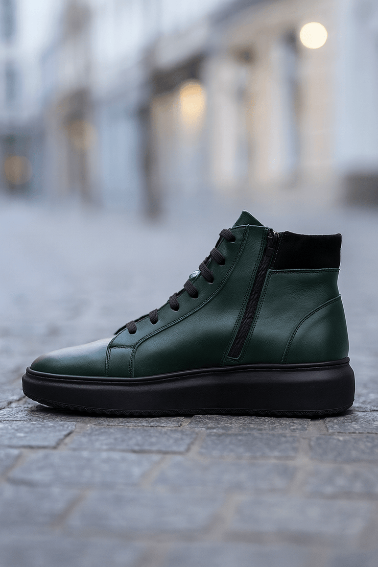 Ghete Casual Barbati din Piele Verde - BENGhete BarbatiBigiottos Shoes