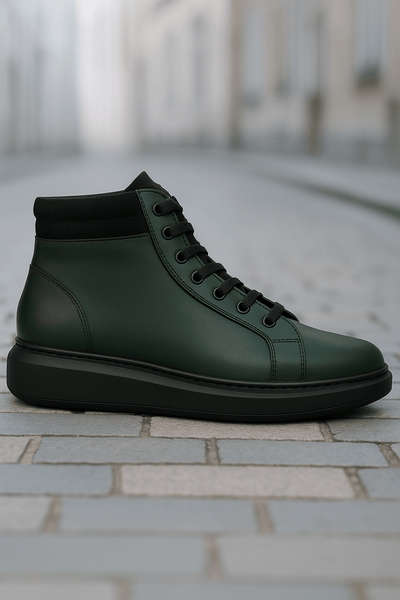Ghete Casual Barbati din Piele Verde - BENGhete BarbatiBigiottos Shoes