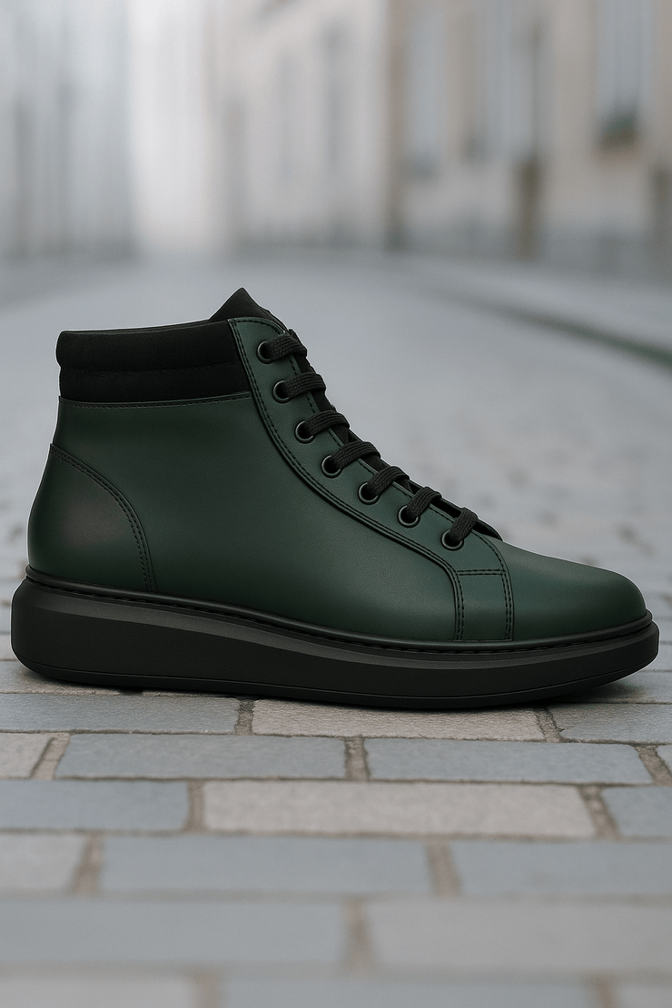 Ghete Casual Barbati din Piele Verde - BENGhete BarbatiBigiottos Shoes