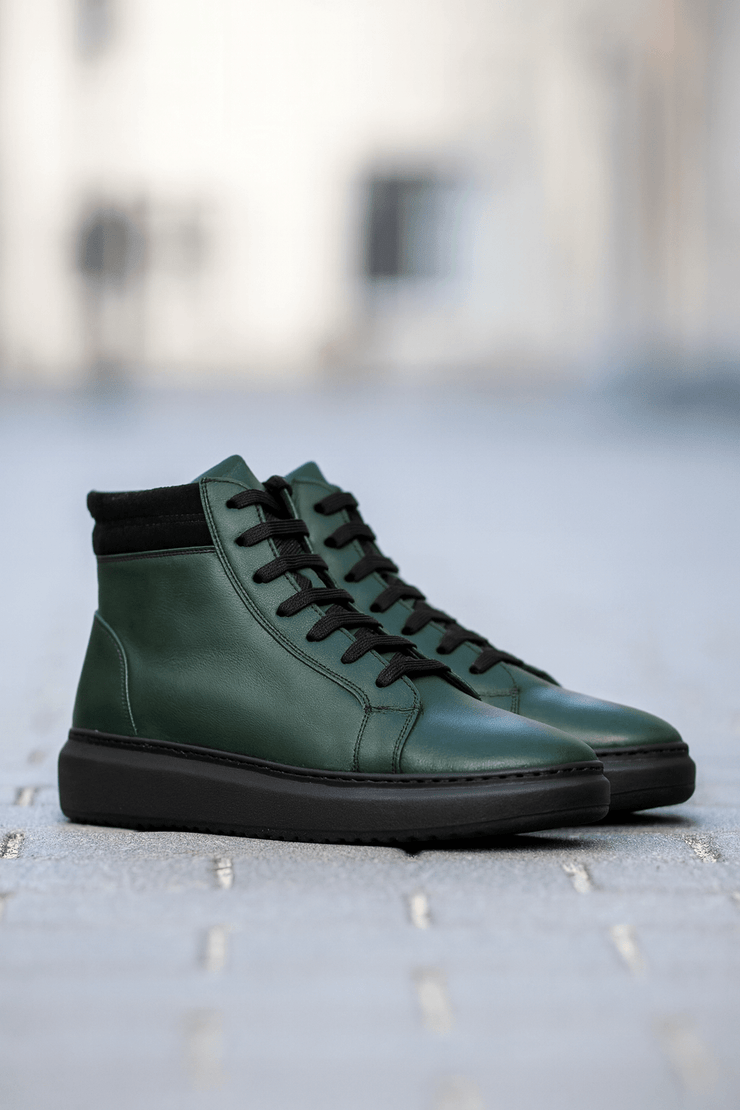 Ghete Casual Barbati din Piele Verde - BENGhete BarbatiBigiottos Shoes