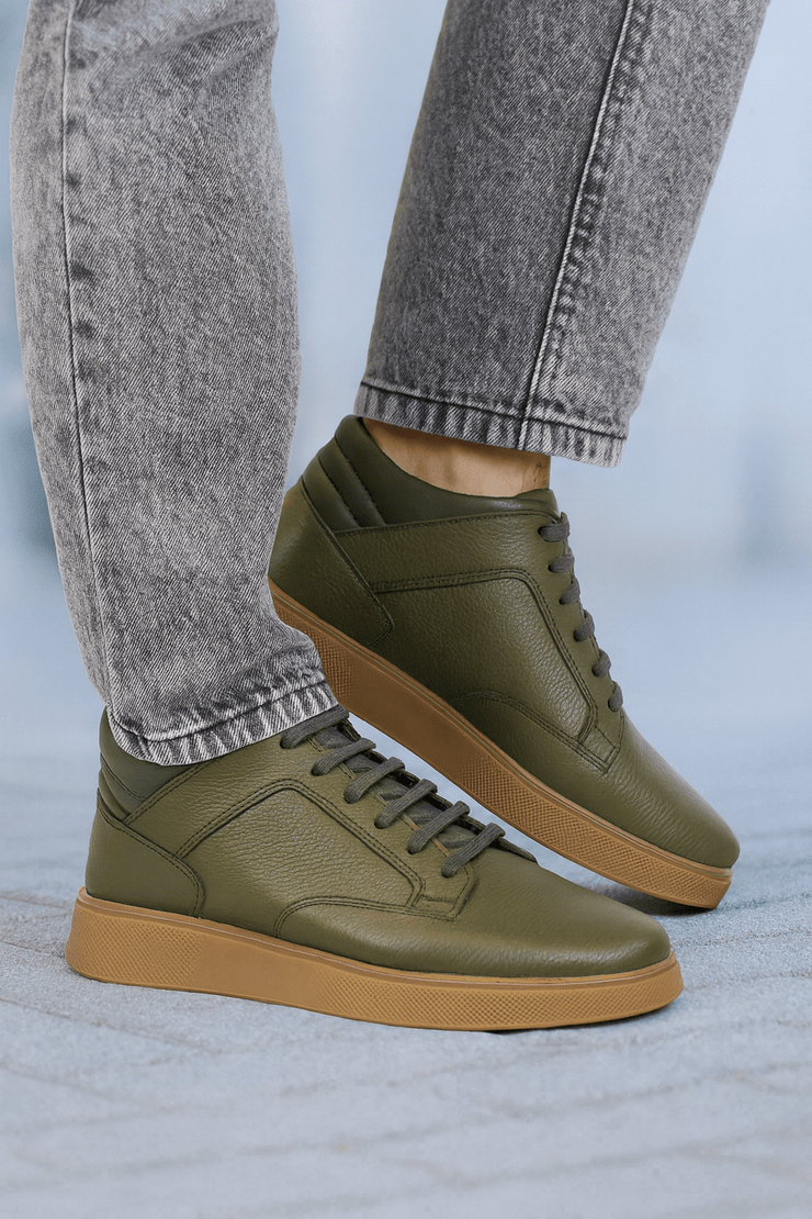 Ghete Casual Barbati din Piele Verde - GIROGhete BarbatiBigiottos Shoes