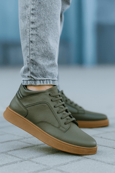 Ghete Casual Barbati din Piele Verde - GIROGhete BarbatiBigiottos Shoes