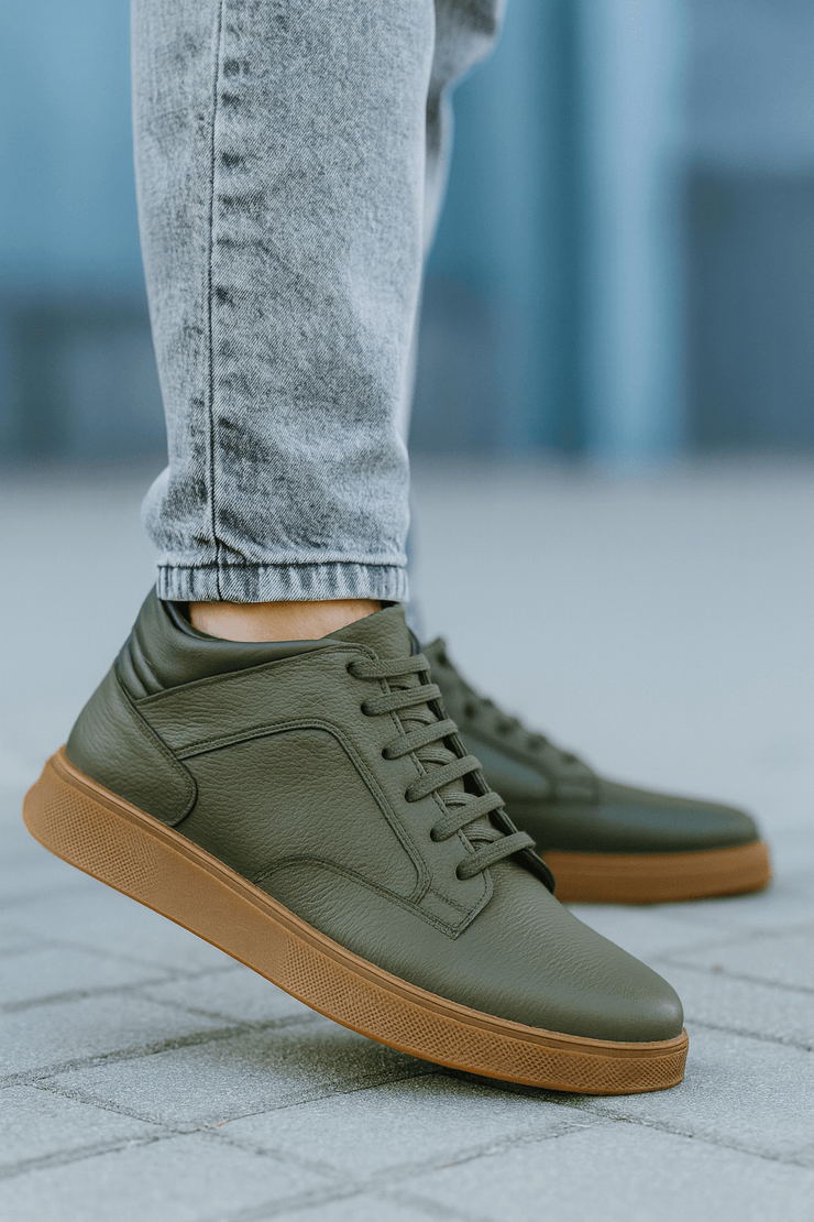 Ghete Casual Barbati din Piele Verde - GIROGhete BarbatiBigiottos Shoes