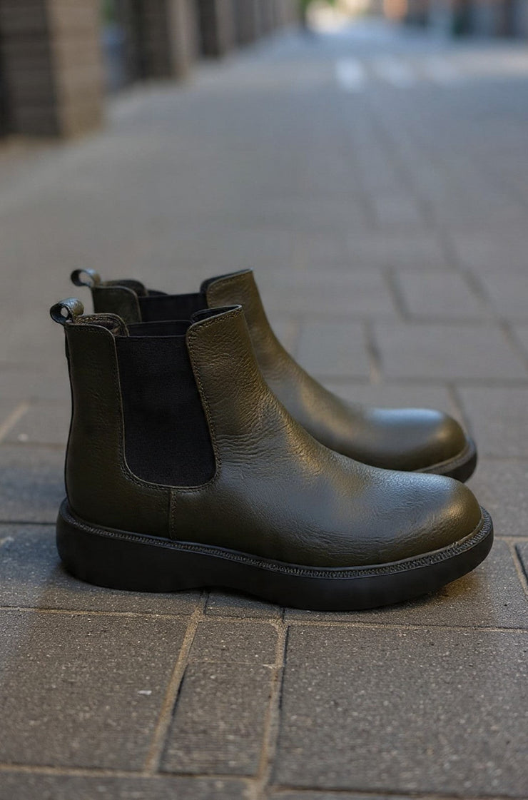 Ghete Casual Barbati din Piele Verde - KIRSGhete barbatiBigiottos Shoes