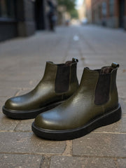 Ghete Casual Barbati din Piele Verde - KIRSGhete barbatiBigiottos Shoes