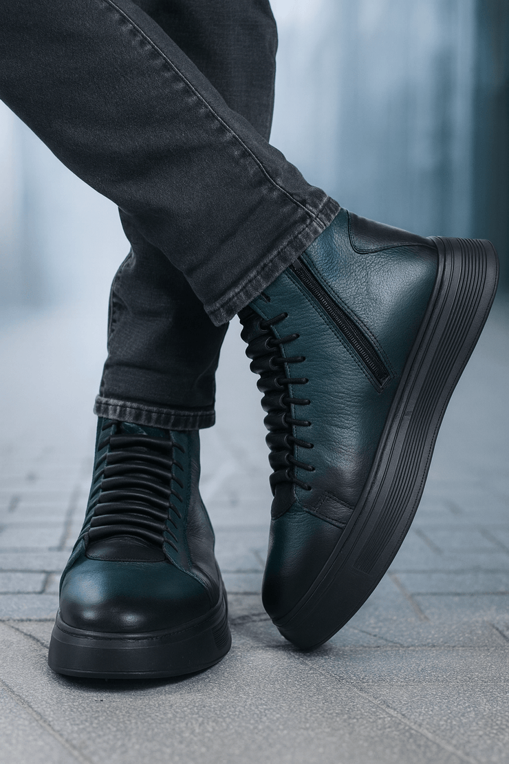 Ghete Casual Barbati din Piele Verde - PRIMOGhete barbatiBigiottos Shoes