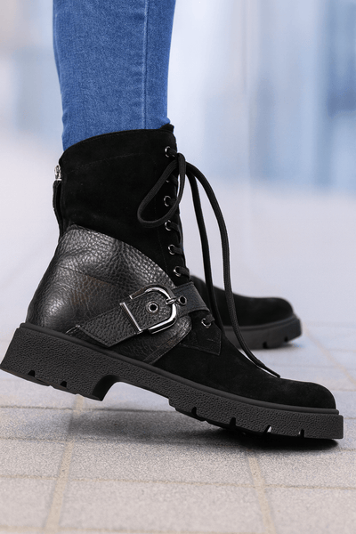 Ghete Casual Dama din Piele cu Catarama - LYAGhete damaBigiottos Shoes