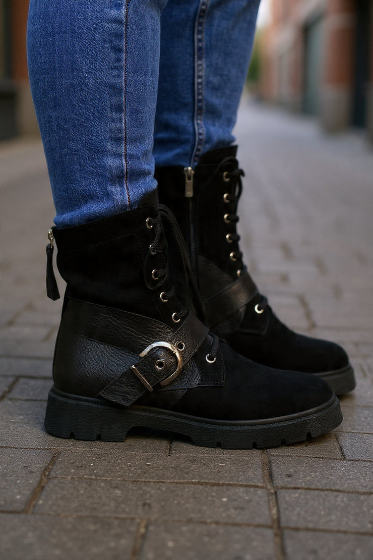 Ghete Casual Dama din Piele cu Catarama - LYAGhete damaBigiottos Shoes