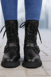 Ghete Casual Dama din Piele cu Catarama - LYNGhete damaBigiottos Shoes