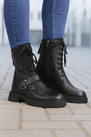 Ghete Casual Dama din Piele cu Catarama - LYNGhete damaBigiottos Shoes