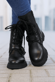 Ghete Casual Dama din Piele cu Catarama - LYNGhete damaBigiottos Shoes