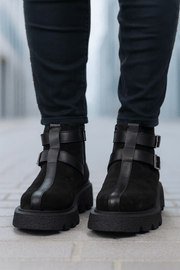 Ghete Casual Dama din Piele cu Catarame Negre - TRYZZGhete damaBigiottos Shoes