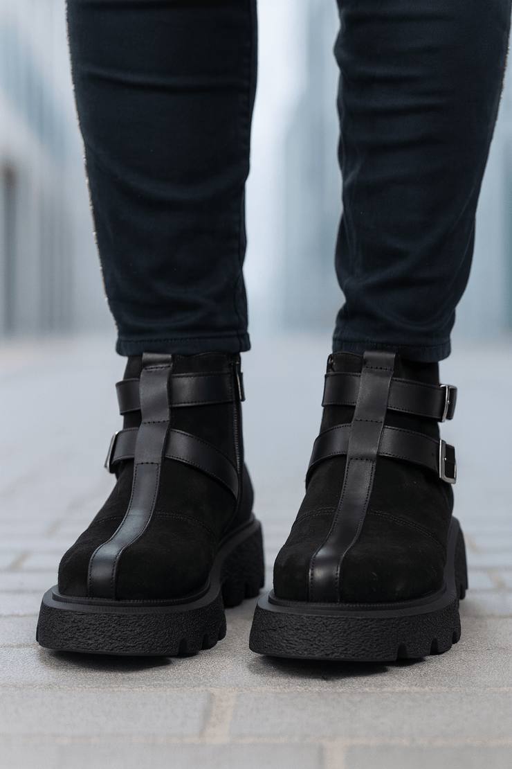 Ghete Casual Dama din Piele cu Catarame Negre - TRYZZGhete damaBigiottos Shoes