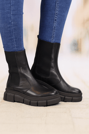 Ghete Casual Dama din Piele Negre cu Elastic - WYTGhete damaBigiottos Shoes