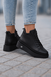Ghete Casual Dama din Piele Negre - RIAGhete damaBigiottos Shoes