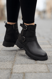 Ghete Casual Dama din Piele Negre - VICAGhete damaBigiottos Shoes