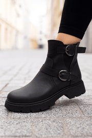 Ghete Casual Dama din Piele Negre - VICAGhete damaBigiottos Shoes