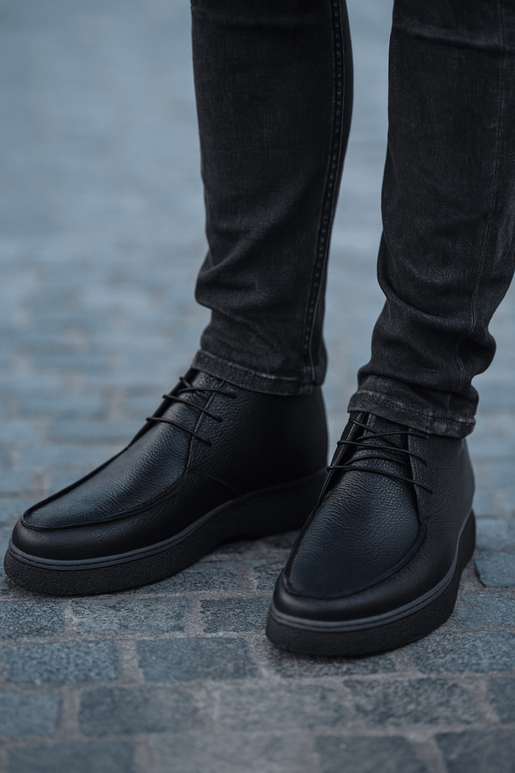 Ghete Casual de Barbati din Piele Negru - MirkoGhete barbatiBigiottos Shoes