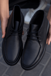 Ghete Casual de Barbati din Piele Negru - MirkoGhete barbatiBigiottos Shoes