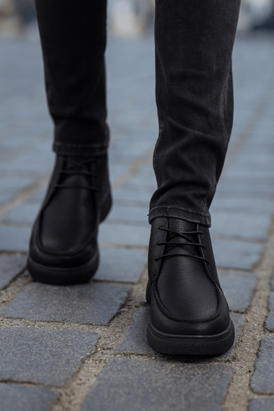 Ghete Casual de Barbati din Piele Negru - MirkoGhete barbatiBigiottos Shoes