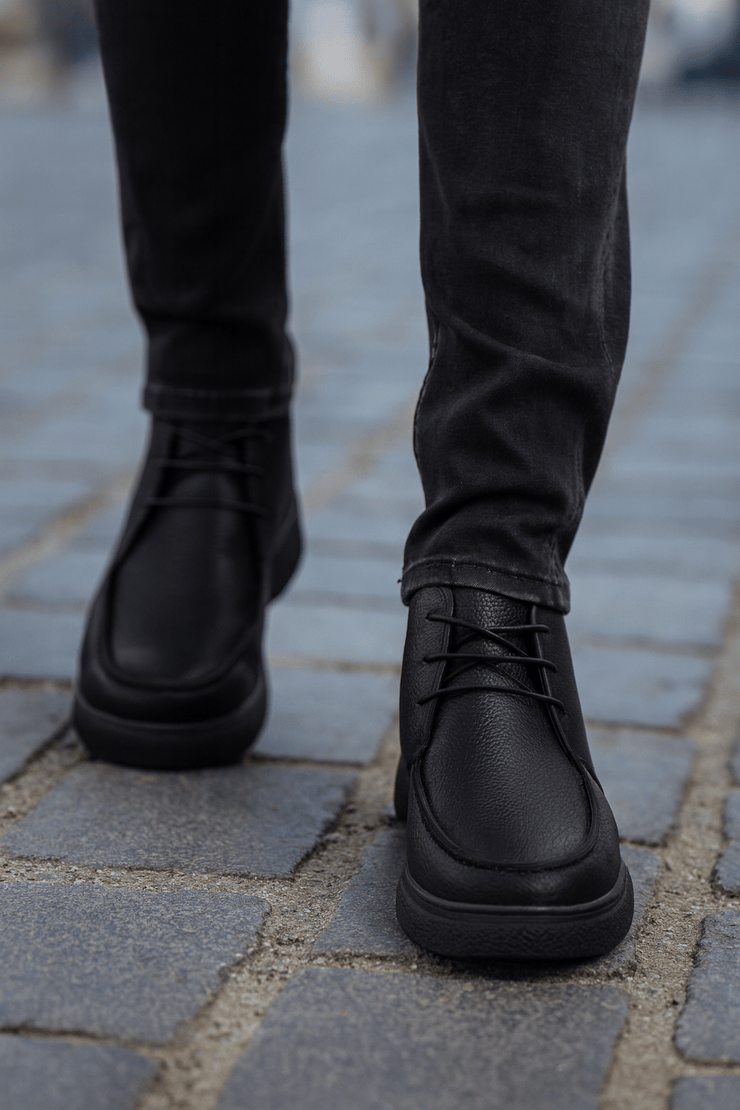 Ghete Casual de Barbati din Piele Negru - MirkoGhete barbatiBigiottos Shoes